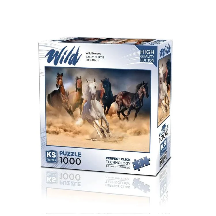 KS GAMES 20769 WILD HORSES 68x48cm YAPBOZ/PUZZLE 1000 PARÇA