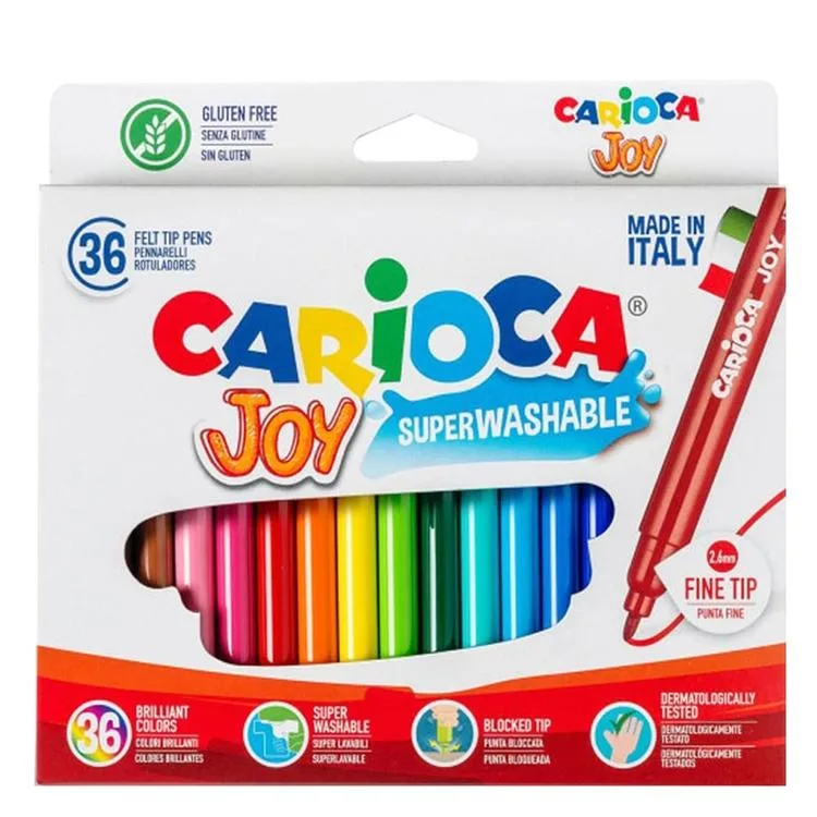 CARIOCA 40616 JOY SÜPER YIKANABİLİR KEÇELİ BOYA KALEMİ 36'LI