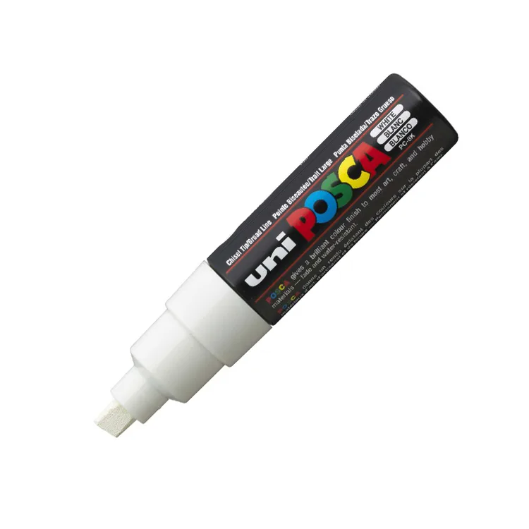 UNİ POSCA SU BAZLI POSTER MARKER PC-8K 8.0 mm BEYAZ