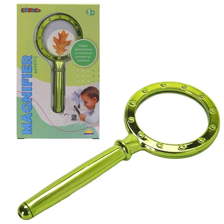 SUNMAN 5021C EDUSUN RENKLİ ÇERÇEVELİ BÜYÜTEÇ 3 + TEKLİ
