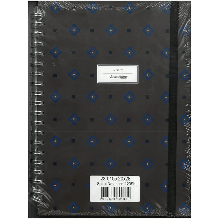 VICTORIA'S JOURNALS 0105 NOTES 20x28cm SPİRALLİ SERT KAPAK 90gr. 40YP. DÜZ + 40 YP. NOKTALI + 40YP.ÇİZGİLİ DEFTER