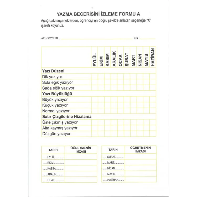 YUVA 1.SINIF DİK TEMEL HARFLERLE GÜZEL YAZI DEFTERİ STANDART DİK ÇİZGİLİ