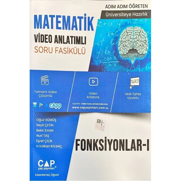 ÇAP ÜNİVERSİTEYE HAZIRLIK MATEMATİK FONKSİYONLAR 1 VİDEO ANLATIMLI SORU BANKASI