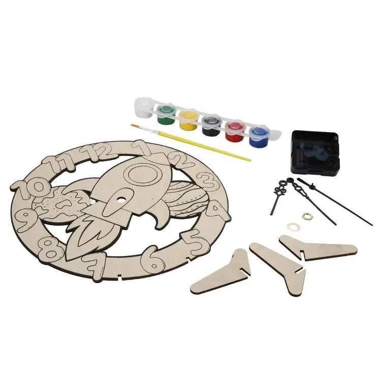 KUMTOYS KM5302 AHŞAP SAAT BOYAMA SETİ