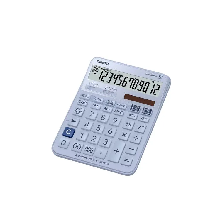 CASIO DJ-120D-LB- WADP PLUS 12 HANE HESAP MAKİNESİ - AÇIK MAVİ