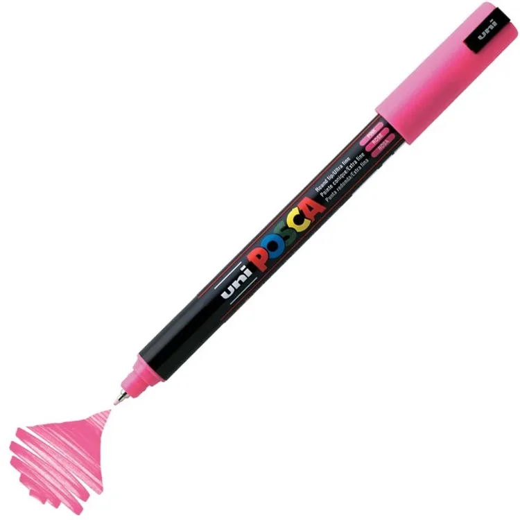 UNİ POSCA SU BAZLI POSTER MARKER 0.7 PC-1MR 0.7 PEMBE