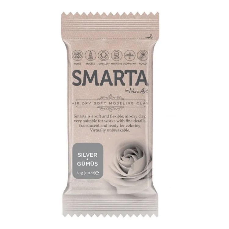 SMARTA MODELLEME KİL HAMURU 60 GR NO:28 METALİK GÜMÜŞ (SILVER)