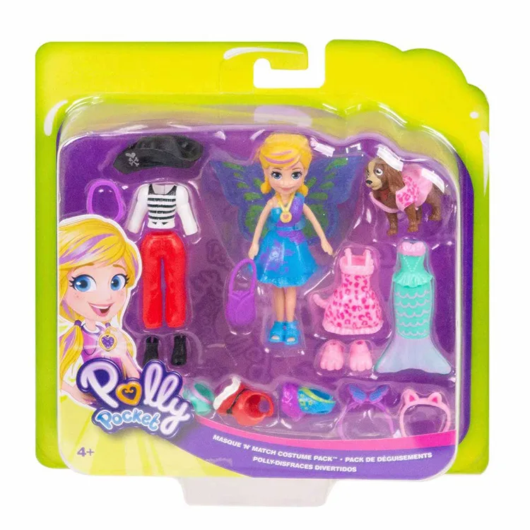 MATTEL GDM15 POLLY POCKET VE HAYVAN DOSTU KOSTÜM GİYİYOR OYUN SETİ