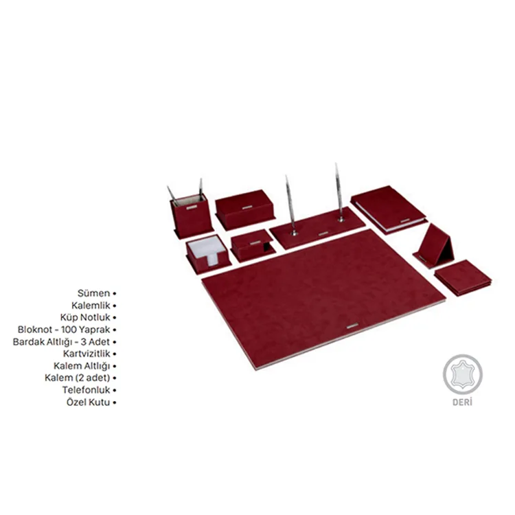 GIPTA 7140 CENTER DESKTOP 9 PARÇA SÜMEN TAKIMI BORDO