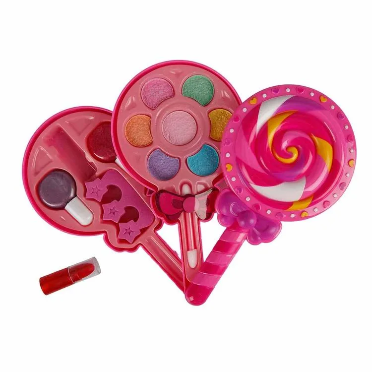 SUNMAN 10381 PRETTY PINKY LOLİPOP ŞEKİLLİ MAKYAJ GÜZELLİK SETİ 2 KATLI - 10214
