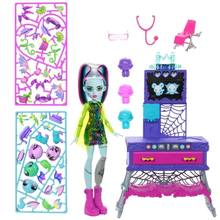 MATTEL JBF18 MONSTER HIGH FRANKE STEIN 'İN EVCİL HAYVAN LABORATUVARI OYUN SETİ 4+