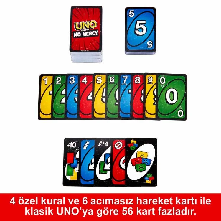 MATTEL HWV18 UNO NO MERCY KART OYUNU +7