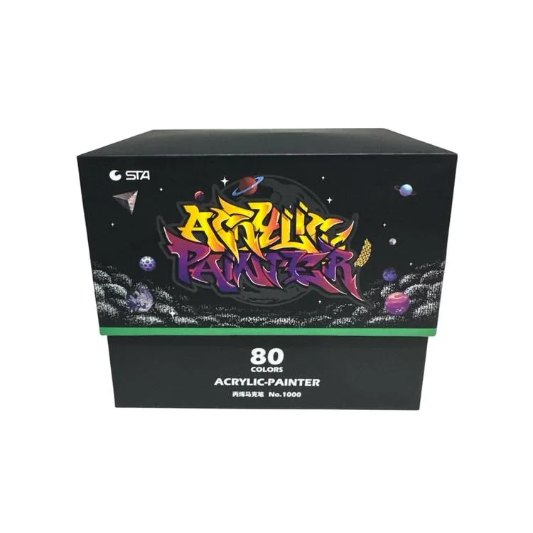 STA 100080 AKRİLİK MARKER KALEM SETİ 2mm UÇ 80'Lİ (RENK) KUTULU