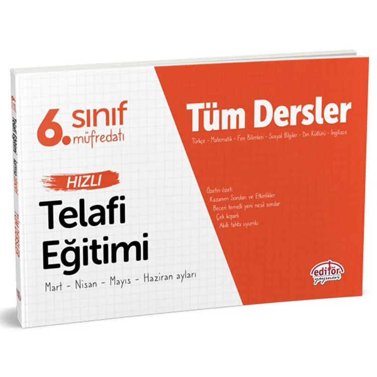 EDİTÖR 6. SINIF TÜM DERSLER TELAFİ EĞİTİMİ