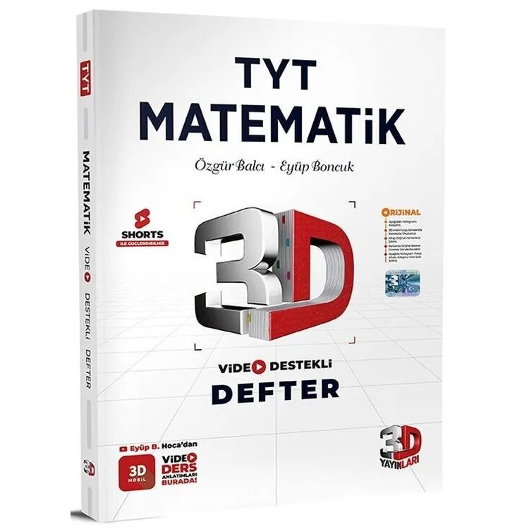 3D TYT MATEMATİK VİDEO DESTEKLİ DEFTER