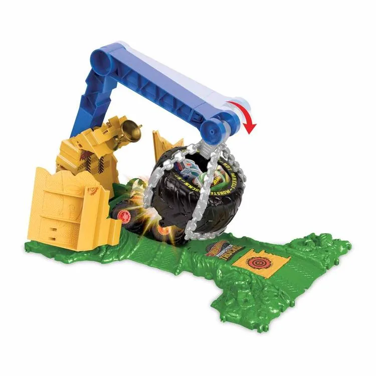 HOT WHEELS HTP18 MONSTER TRUCK ARENADA RHİNOMİTE MÜCADELESİ 4+