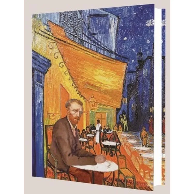 DEFFTER ART OF WORLD / VAN GOGH - AT CAFE 14X20 SERT KAPAK ÇİZGİLİ DEFTER 96YP.