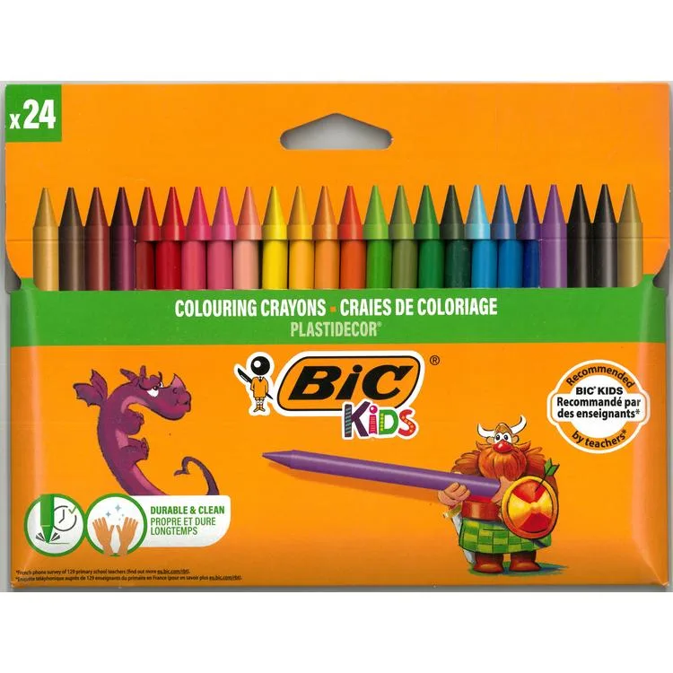BİC KİDS PLASTIDECOR 421 PASTEL/MUM BOYA 24'LÜ