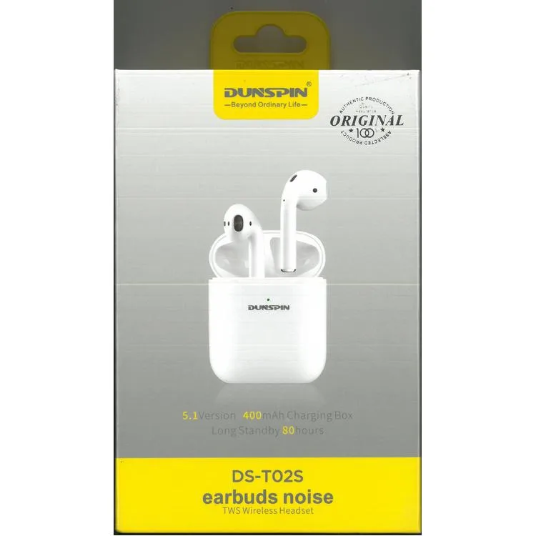 DUNSPIN DS-T02S EARBUDS BLUETOOTH KULAK İÇİ KULAKLIK BEYAZ