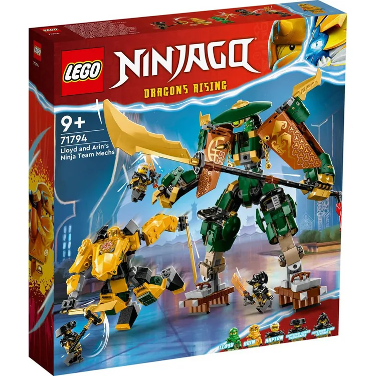 LEGO 71794 NINJAGO LLOYD VE ARIN' İN NİNJA EKİBİ ROBOTLARI 764 PARÇA 9+