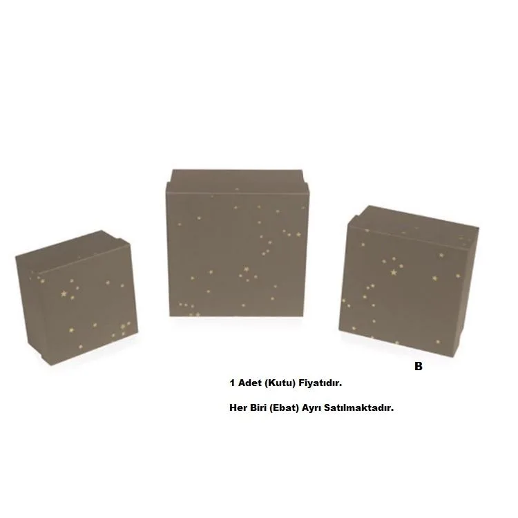 GIPTA EMBER KARE HEDİYE KUTUSU BX1638 B 160x160x90mm - TEKLİ