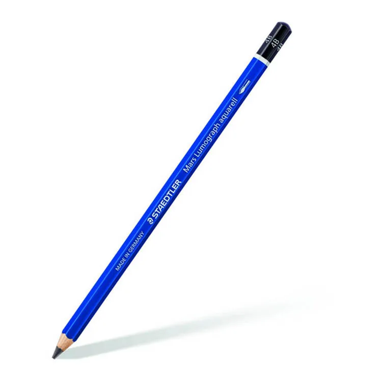 STAEDTLER 100 G6 MARS LUMOGRAPH AQUARELL DERECELİ KURŞUN KALEM SETİ 5'Lİ+ FIRÇA METAL KUTU
