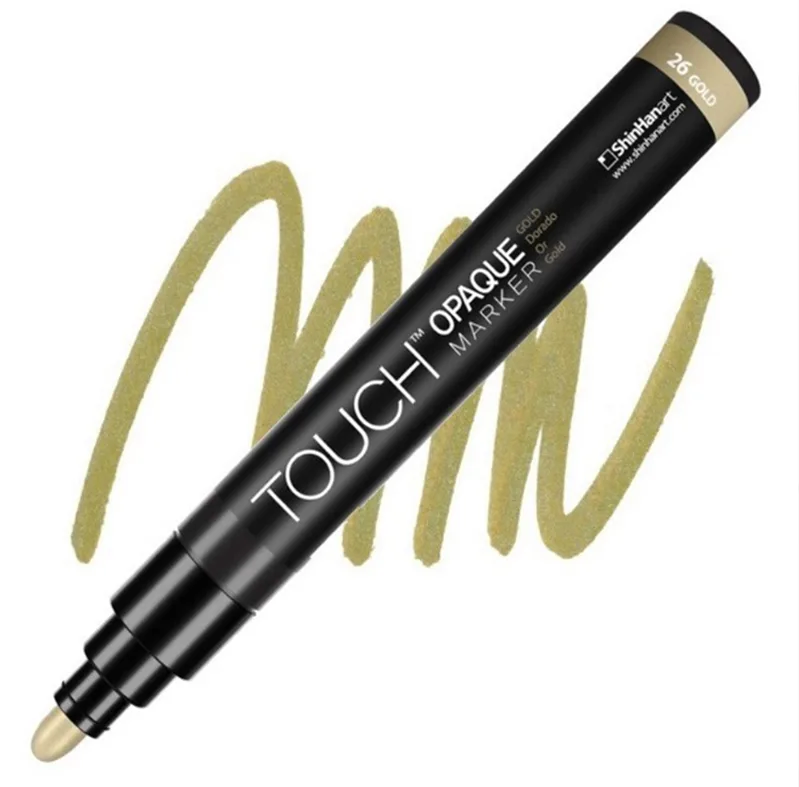 TOUCH OPAQUE SU BAZLI MARKER KALEM 1.5-2.3mm - MEDIUM PACK GOLD 26 - SH8613003-2028
