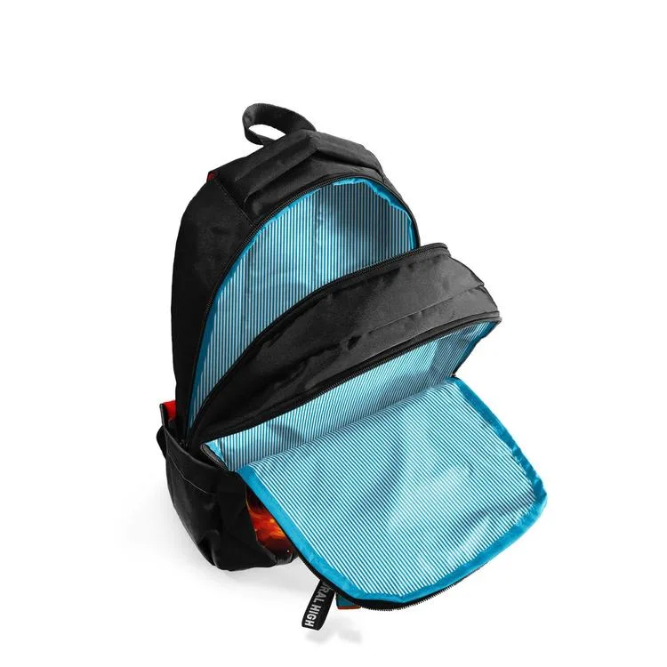 CORAL HIGH 23671 KIDS SİYAH ASLAN DESENLİ ÜÇ BÖLMELİ SIRT ÇANTASI