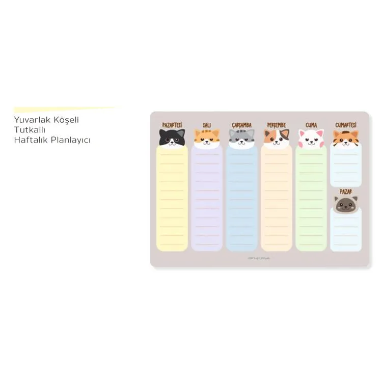 GIPTA 7325 CAT HAFTALIK PLANLAYICI 17x24 52 YP. PLANNER