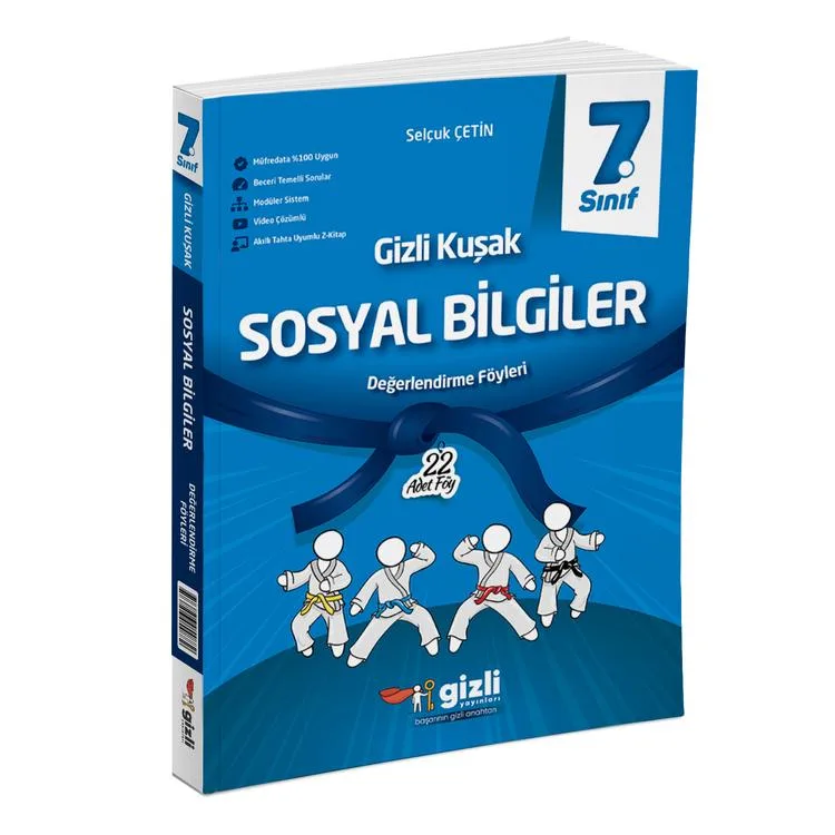 GİZLİ 7. SINIF GİZLİ KUŞAK SERİSİ SOSYAL BİLGİLER DEĞERLENDİRME FÖYLERİ - 2025 MÜFREDAT