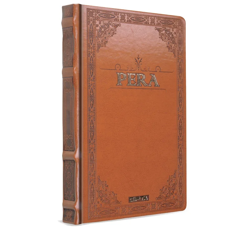 GIPTA 1993 PERA İPLİK DİKİŞLİ DERİ KAPAK 17X24 160YP. ÇİZGİSİZ DEFTER