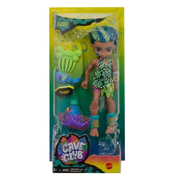 CAVE CLUB BEBEKLERİ MAVİ SAÇLI SLATE BEBEK VE TAGGY OYUN SETİ MTL-GNL82/ GNL87