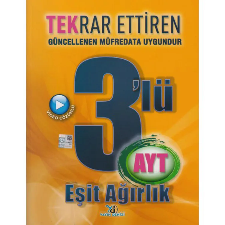 YAYIN DENİZİ AYT EŞİT AĞIRLIK TEKRAR ETTİREN ÖZEL 3 lü DENEME