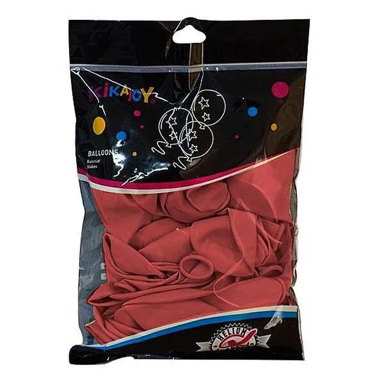 SPOT BALON 2006680-4 BASKISIZ BALON 100'lü 12" İNÇ 30cm TEK PAKET KIRMIZI RENK 8+