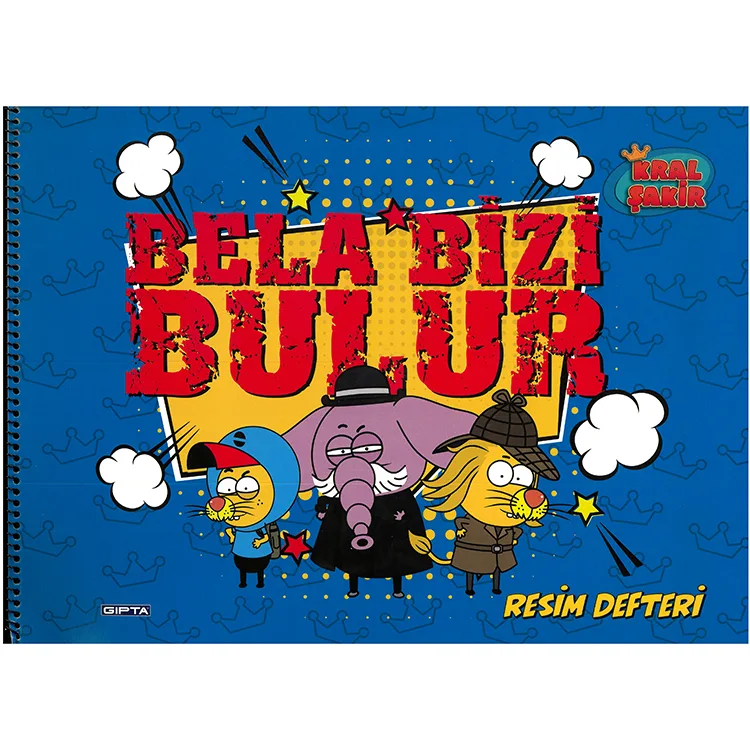 GIPTA KRAL ŞAKİR 25X35 SPİRALLİ RESİM DEFTERİ 15 YP.