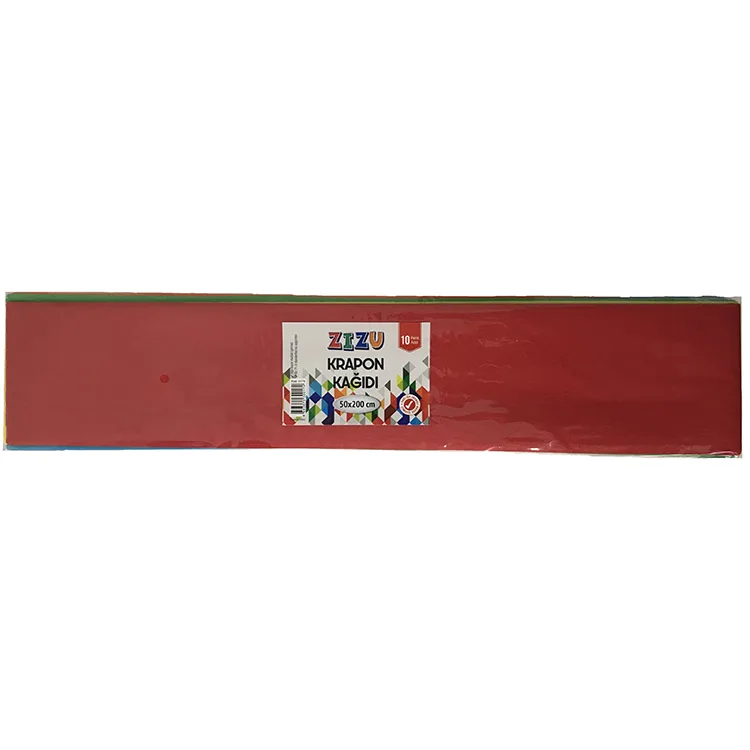ZİZU KRAPON KAĞIDI 50x200cm KARIŞIK RENK 10'lu DK0174