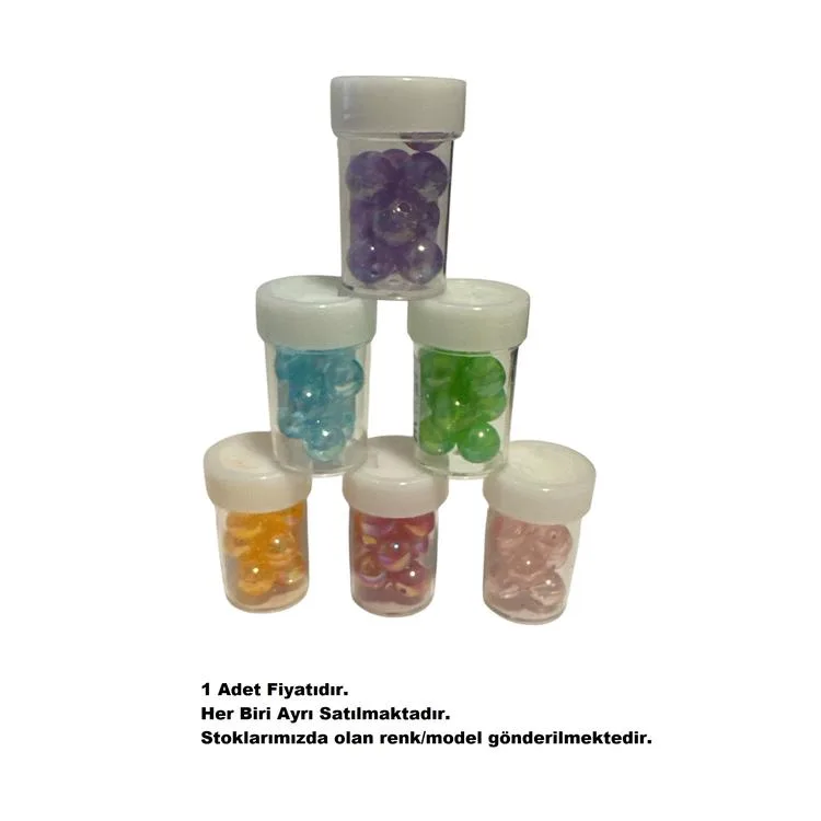 BU-BU BN0001 YUVARLAK BONCUK 8mm - RENKLİ (TEKLİ)
