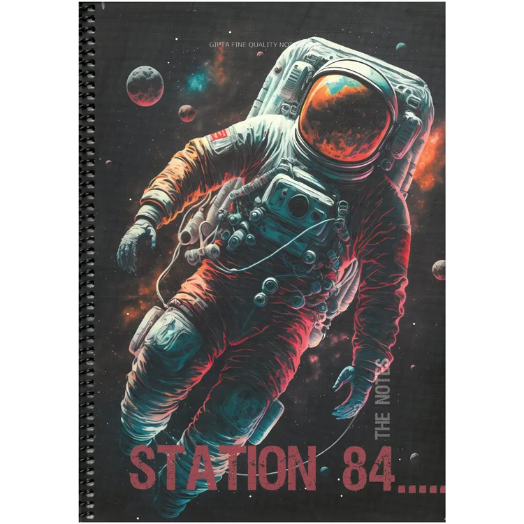 GIPTA STATION SPİRALLİ KARTON KAPAK A4 80YP. ÇİZGİLİ DEFTER