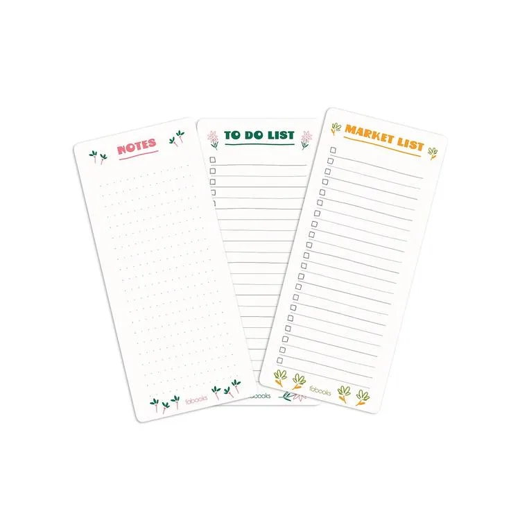 DEFFTER BLOKNOT TO DO - NOTES LIST - YAPILACAKLAR LİSTESİ 20x8.5cm - MİNİ ÇİÇEKLİ