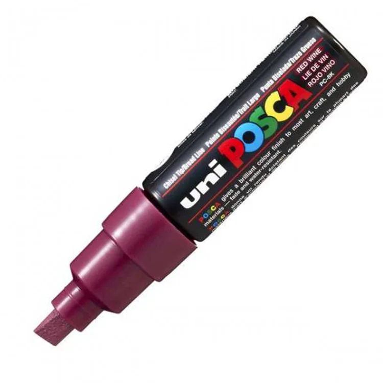 UNİ POSCA SU BAZLI POSTER MARKER PC-8K 8.0 ŞARAP KIRMIZI