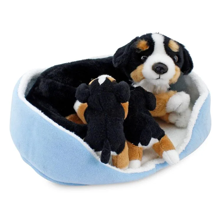 NECOTOYS ANIMALS OF THE WORLD 20938 SEPETTE YAVRULU ÇOBAN KÖPEĞİ PELUŞ
