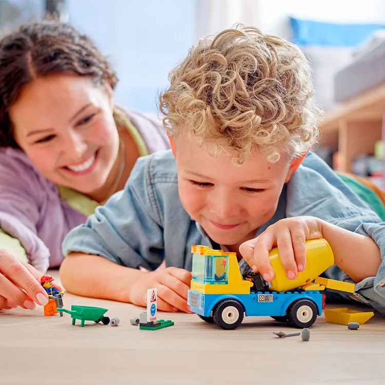 LEGO 60325 CİTY ÇİMENTO MİKSER KAMYONU 85 PARÇA 4+