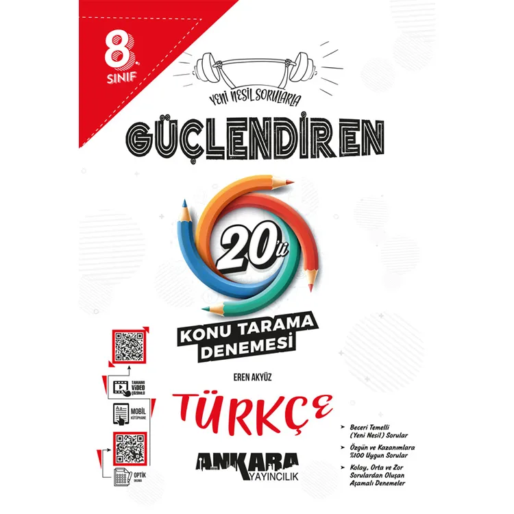 ANKARA 8. SINIF GÜÇLENDİREN 20'Lİ TÜRKÇE KONU TARAMA DENEMESİ