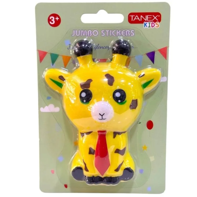 TANEX KIDS TNX-2701801 JUMBO STICKER - SQUISHY JUMBO PUFFY SEVİMLİ ZÜRAFA - 1 ADET