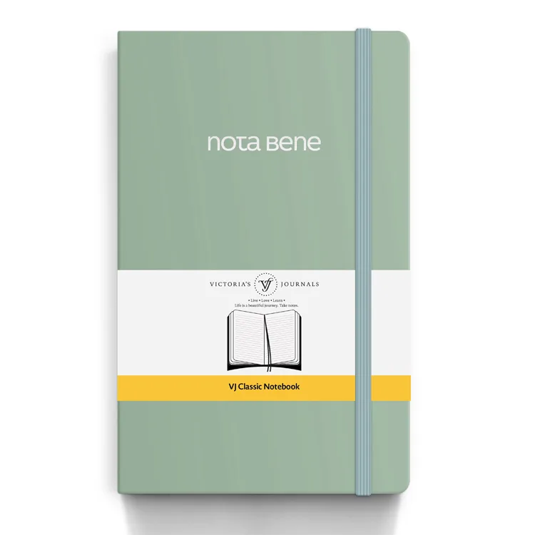 VICTORIA'S JOURNALS NOTE BENE 9232 CLASSIC NOTEBOOK ESNEK KAPAK 13x21cm 70gr.400 SYF. ÇİZGİLİ DEFTER TURKUAZ