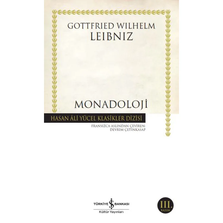 MONADOLOJİ - HASAN ALİ YÜCEL KLASİKLERİ