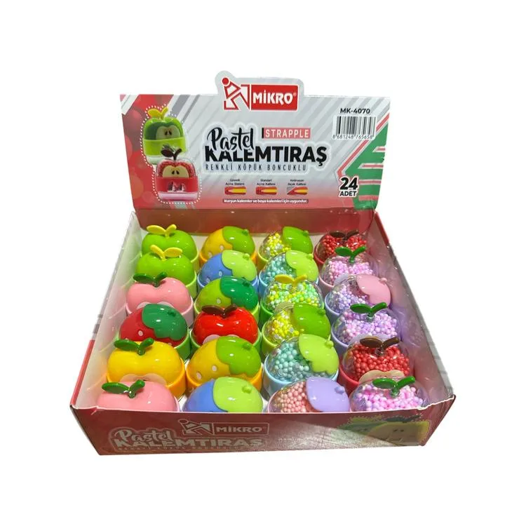 MİKRO MK-4070 STRAPPLE ÇİFT DELİKLİ HAZNELİ KALEMTIRAŞ -TEKLİ