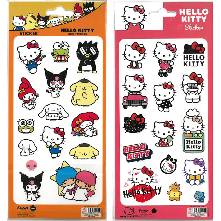 HELLO KİTTY/KUROMİ KAĞIT STİCKER 2'Lİ SET