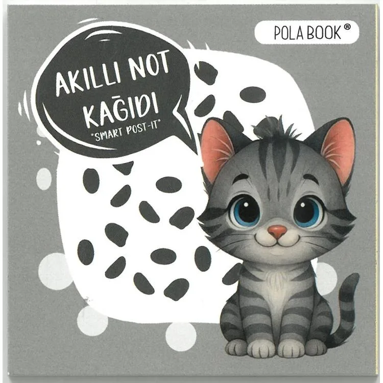 POLA BOOK HKP102 SMART POST-İT ELEKTROSTATİK SÖK-TAK 6.8x6.8cm 100 YP. AKILLI NOT KAĞIDI - TEKLİ