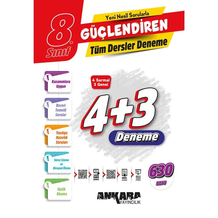 ANKARA YAYINLARI 8. SINIF GÜÇLENDİREN TÜM DERSLER DENEMELERİ